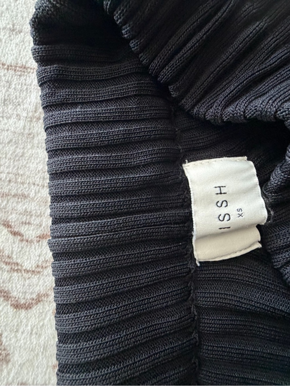 DISSH Black Ribbed Knit Pants- XS - Picture 3 of 5